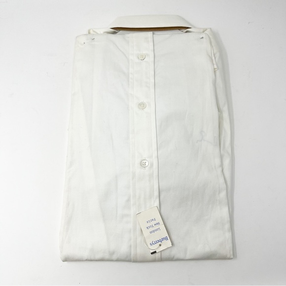 NWT VTG Burberry White Dress Shirt Vintage Men’s 15.5-32 - Picture 2 of 3